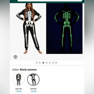 Women’s Small glow in the dark fleece onesie